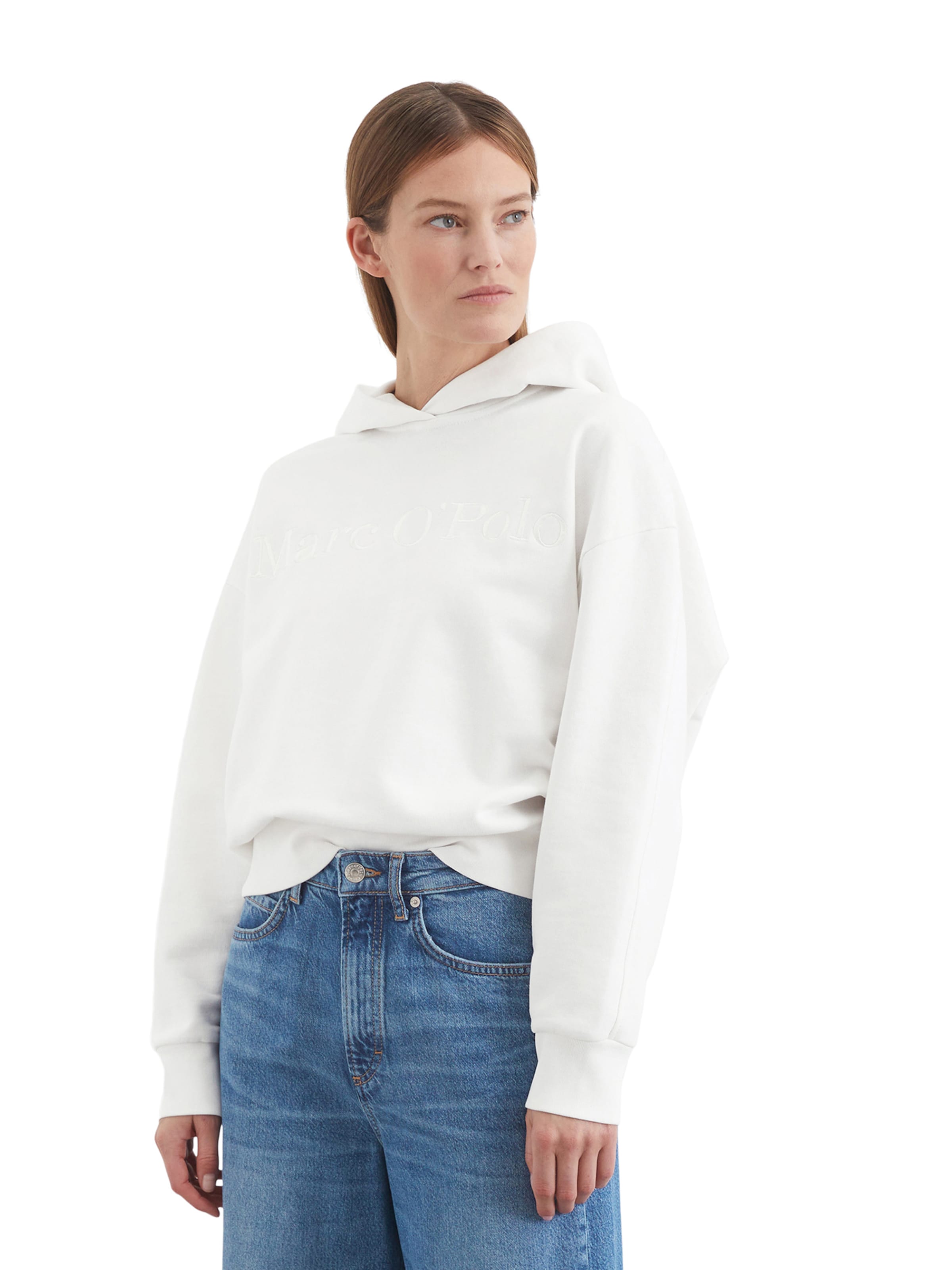 Marc O'Polo Sweatshirt in White: front