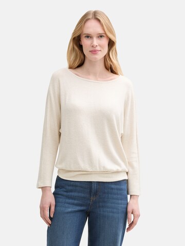 TOM TAILOR Shirt in Beige: voorkant