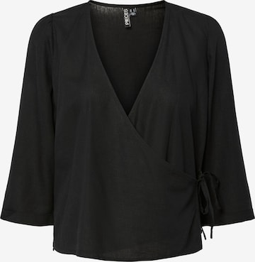 Chemisier 'PCPia' PIECES en noir : devant