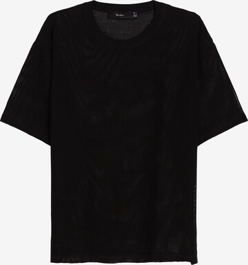 T-Shirt Bershka en noir : devant