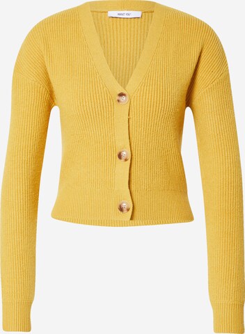 ABOUT YOU Knit Cardigan 'Mala' in Yellow: front