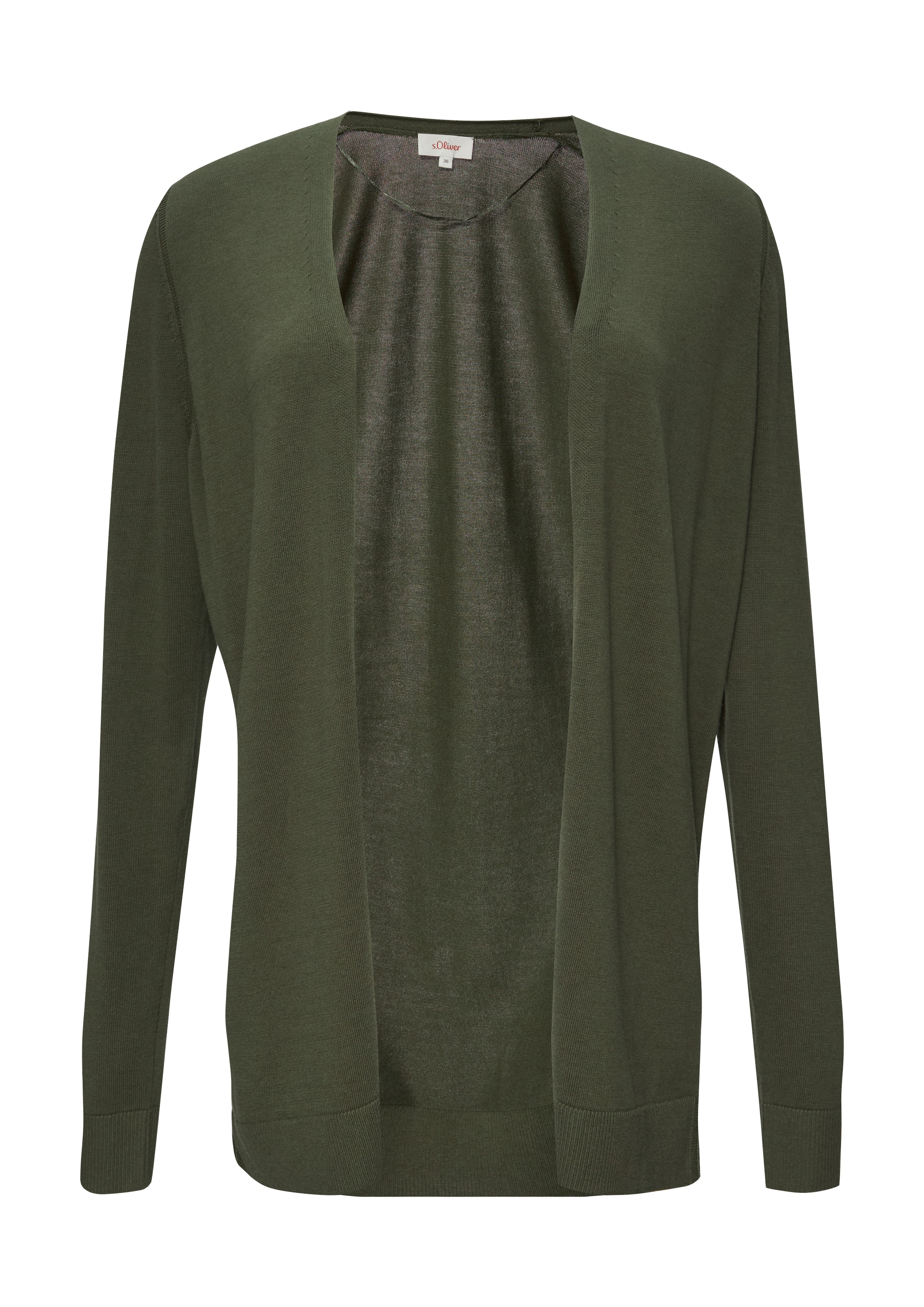 s.Oliver Knit Cardigan in Green: front