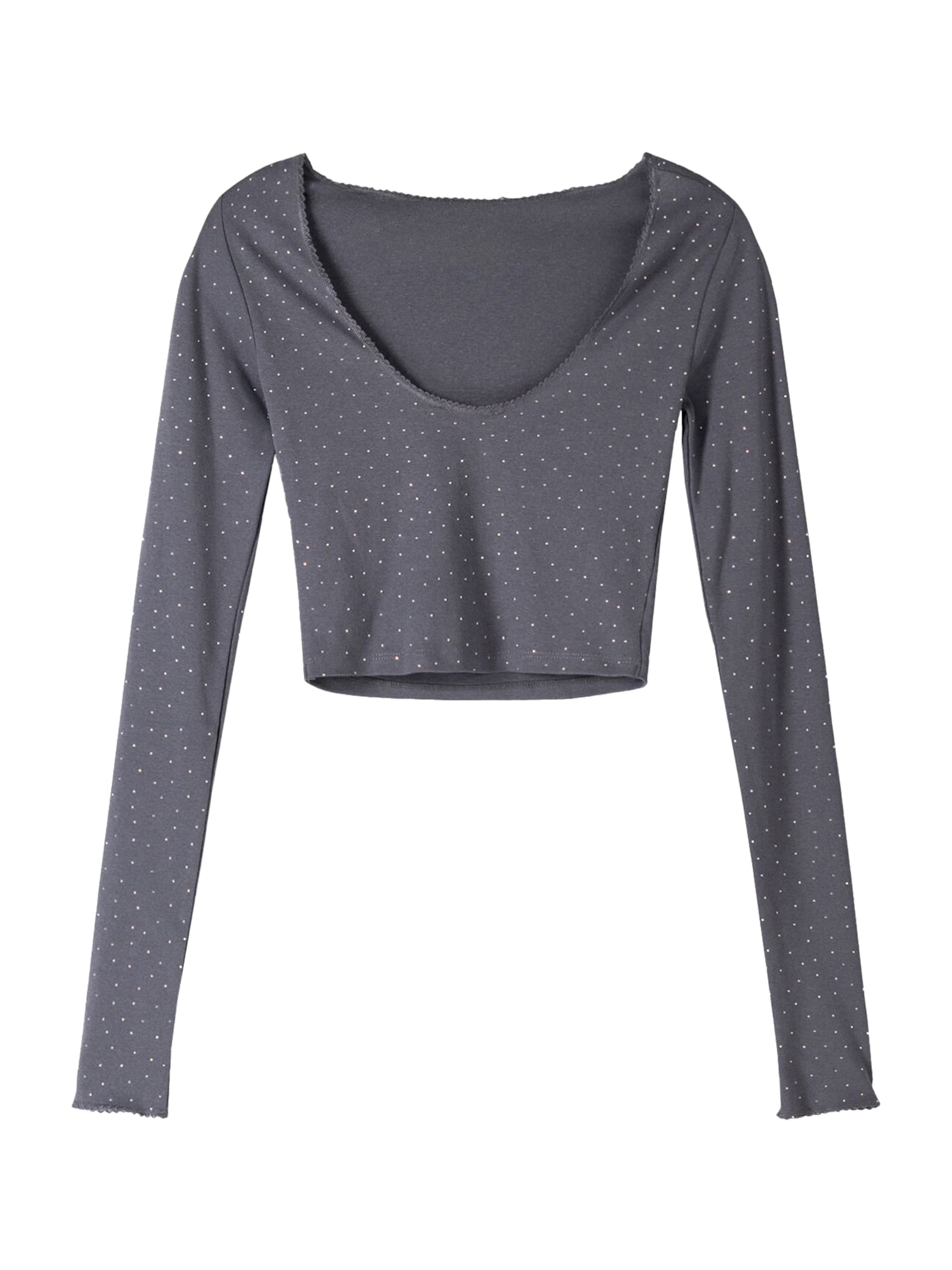 Maglietta di Bershka in grigio: frontale