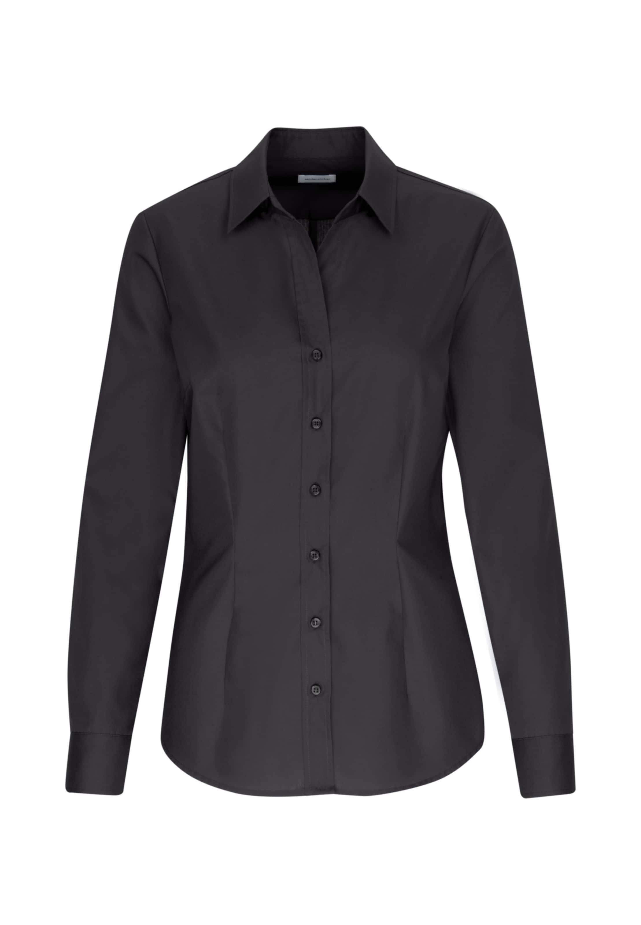 Chemisier 'Schwarze Rose' SEIDENSTICKER en noir : devant