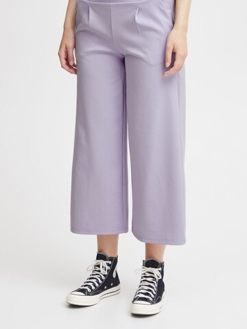 Wide Leg Pantalon à pince 'KATE' ICHI en violet : devant