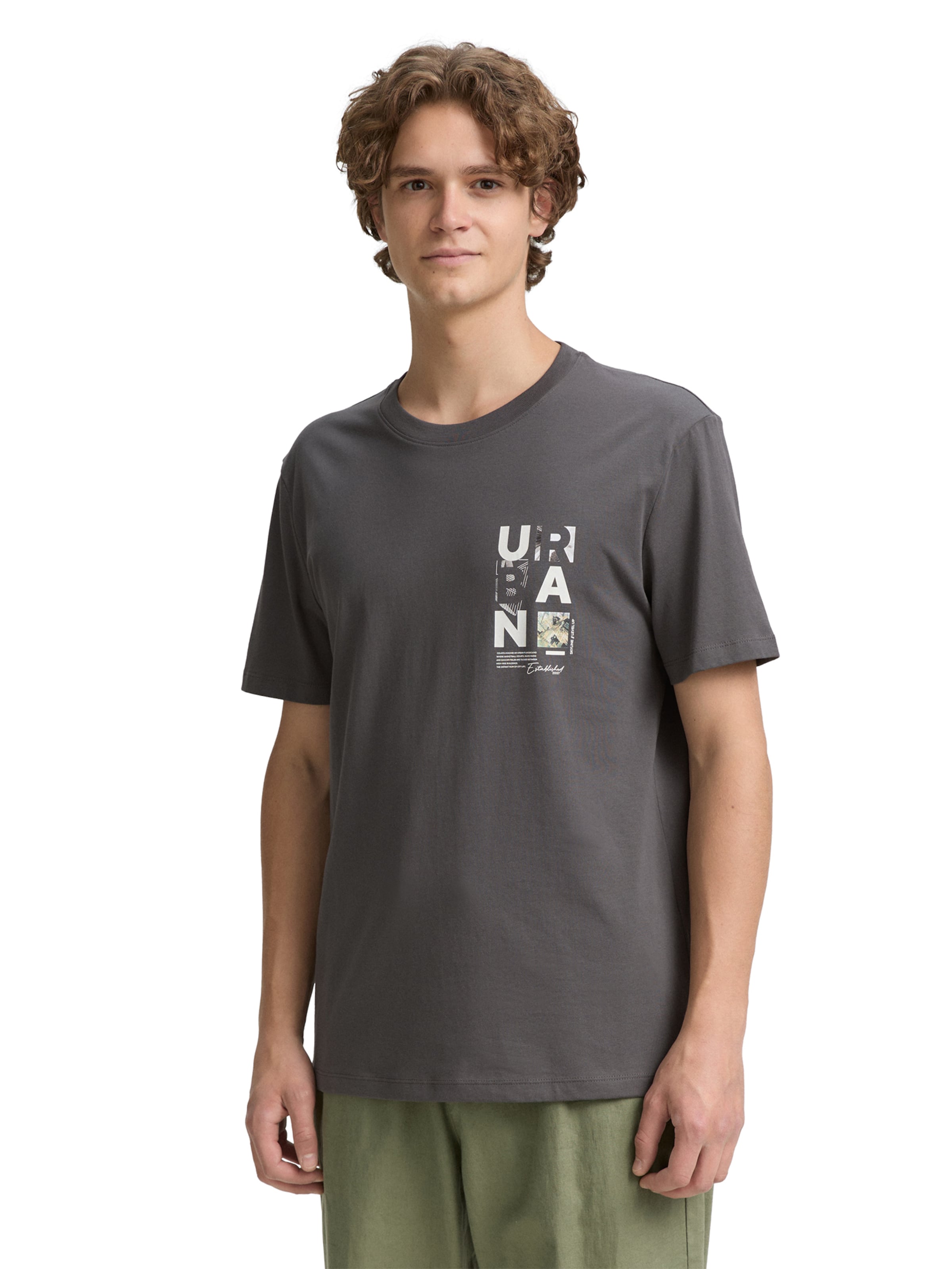 TOM TAILOR DENIM Shirt in Grey: front