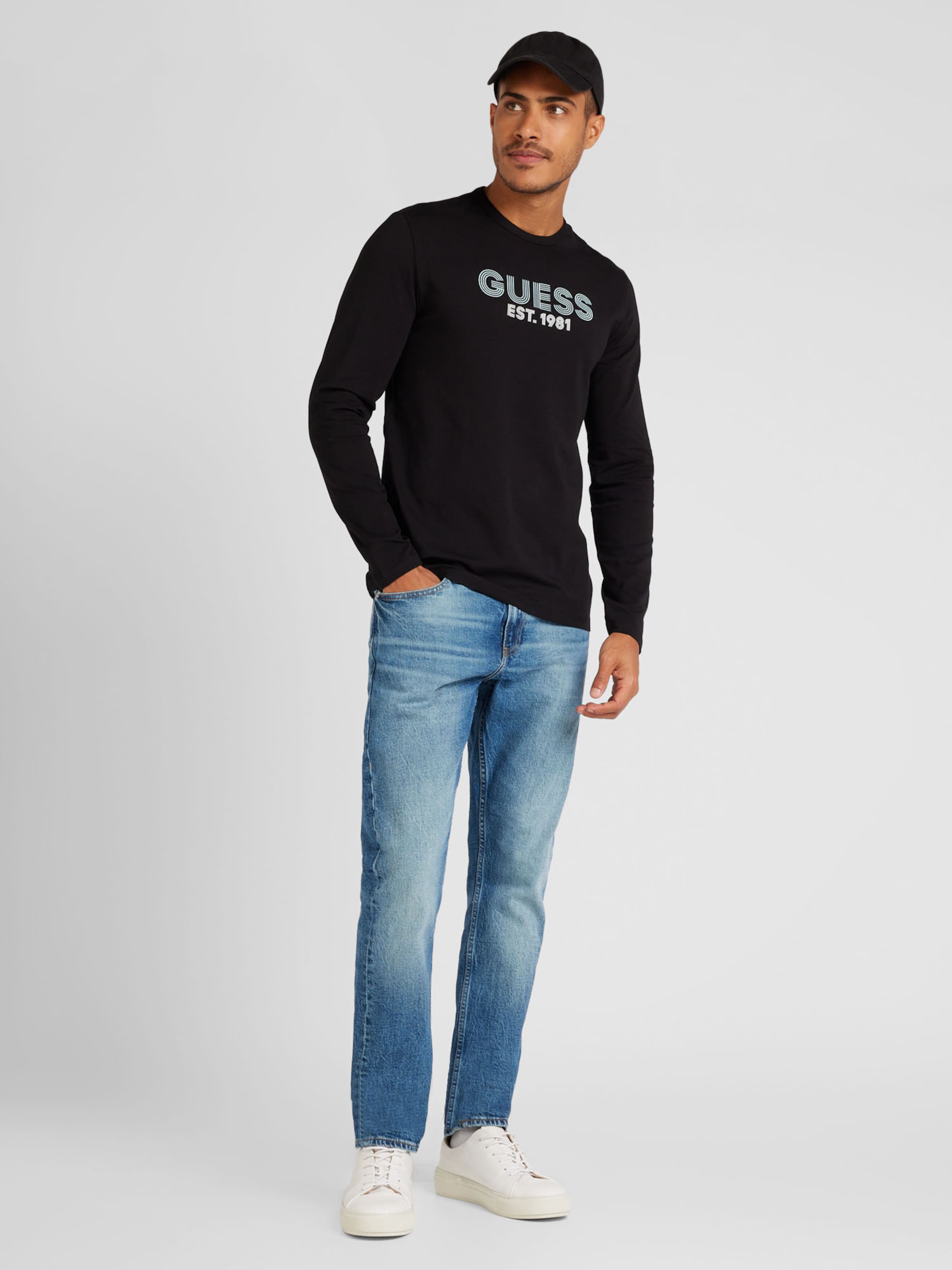 GUESS Shirt in Black ABOUT YOU
