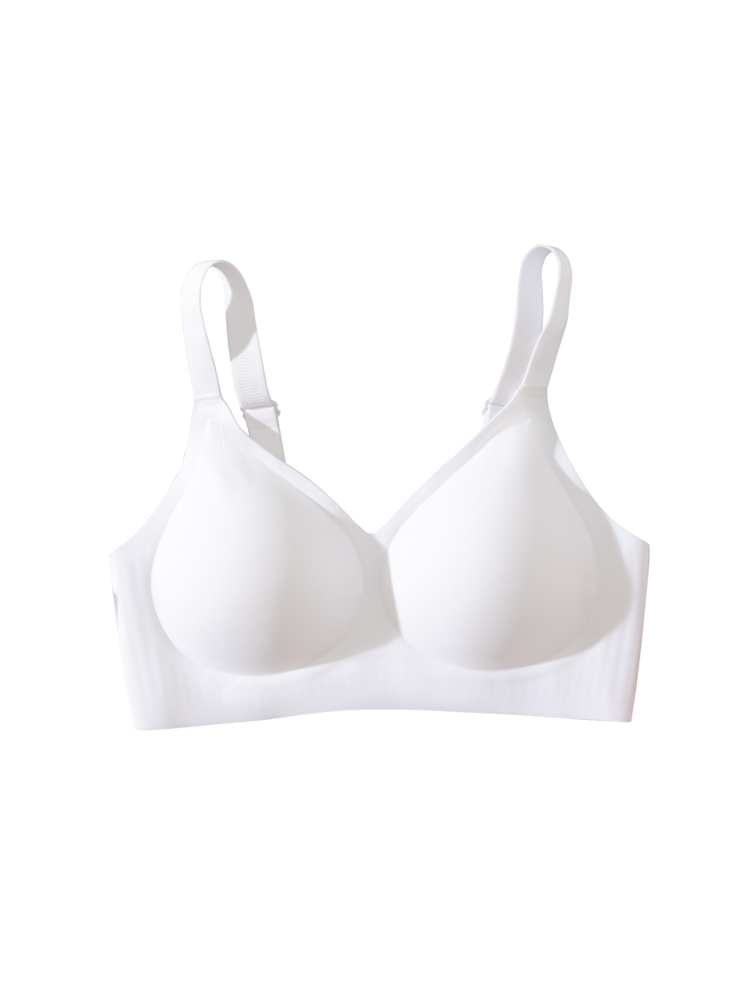 SHARICCA Bralette Bra 'SHARICCA Wire-Free Jelly Bra' in White: front