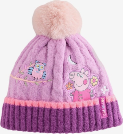 Next Bonnet 'Peppa Wutz' en prune / violet foncé / rose / rose pastel, Vue avec produit