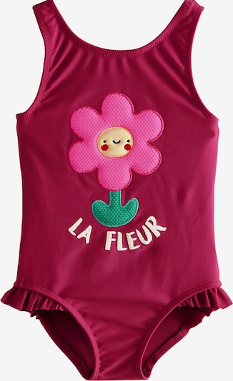 Next Uimapuku värissä vihreä / vaaleanpunainen / burgundin punainen / valkoinen, Tuotenäkymä