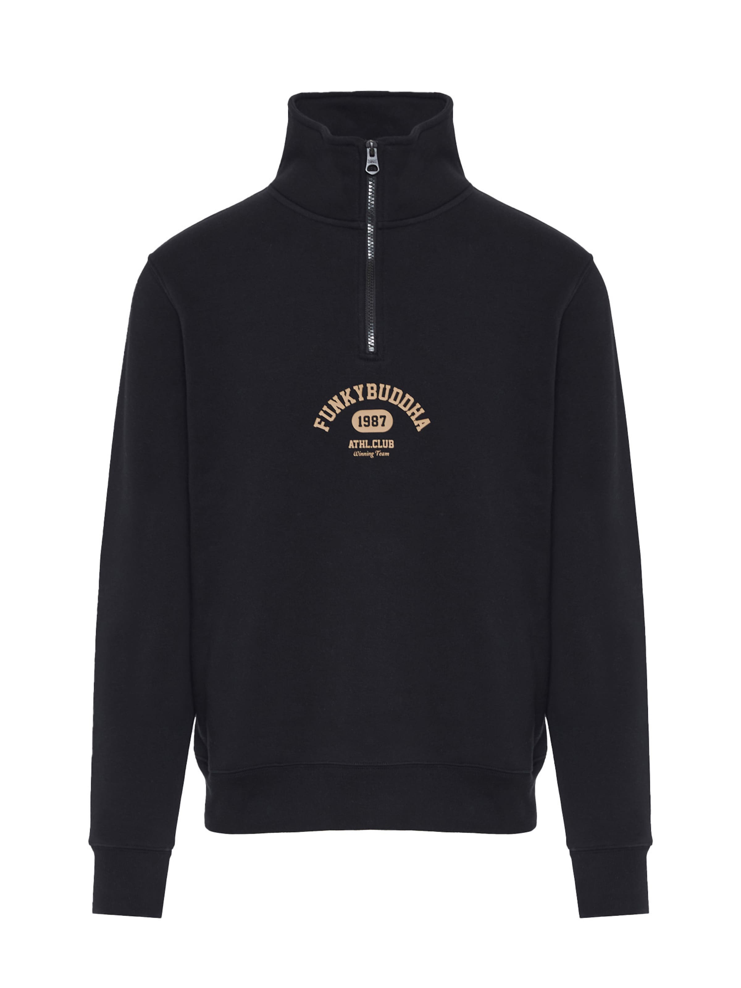 Funky Buddha Μπλούζα φούτερ σε μαύρο: μπροστά