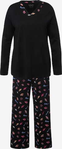 Ulla Popken - Pijama en negro: frente