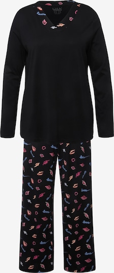 Ulla Popken Pyjama en mélange de couleurs / noir, Vue avec produit