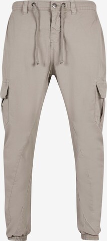 Urban Classics Tapered Cargobroek in Grijs: voorkant