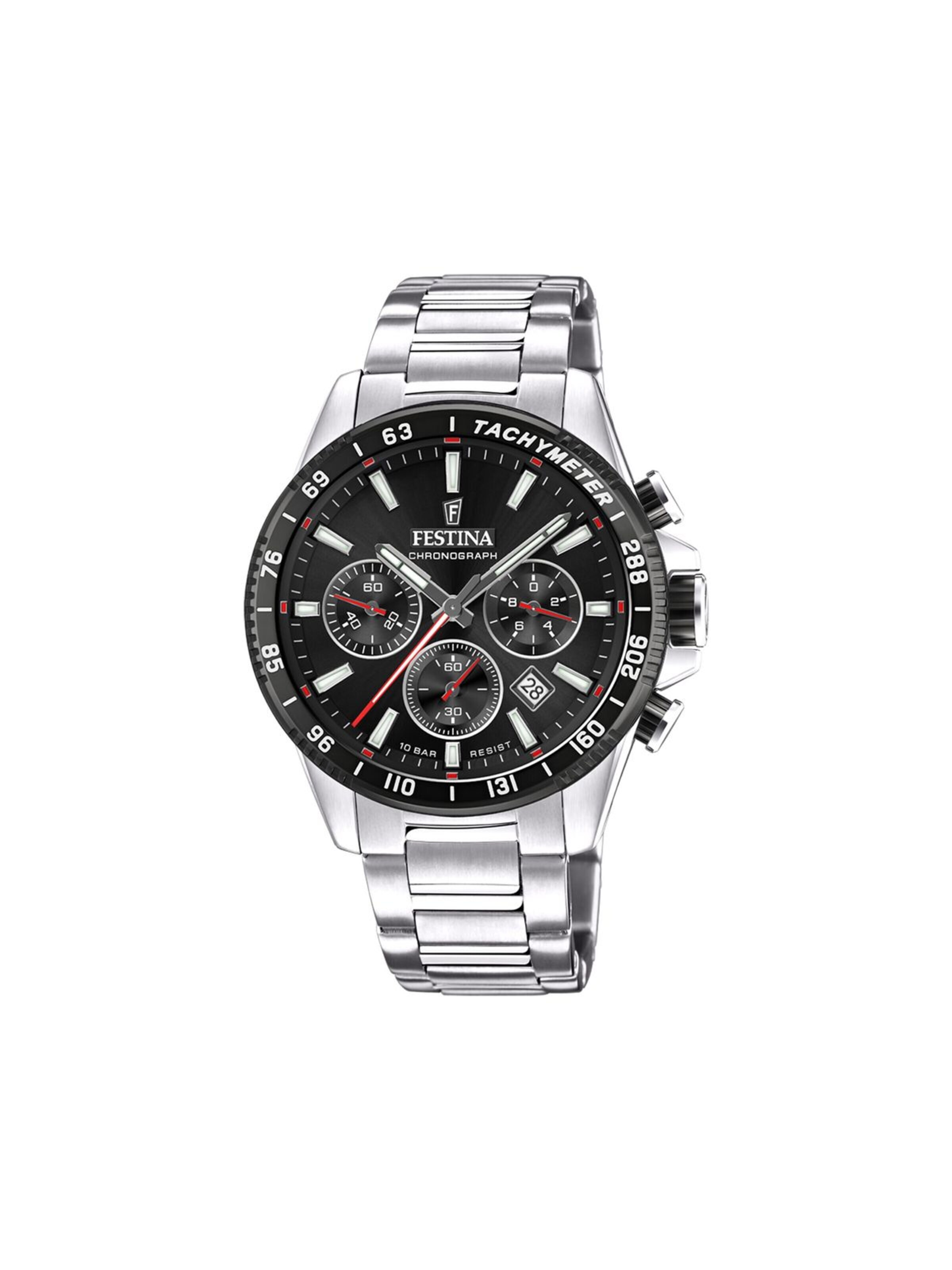 FESTINA Zegarek analogowy 'Chronograph TIMELESS CHRONOGRAPH' w kolorze czarny