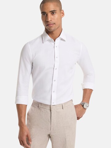 Regular fit Camicia 'DOBBY ENGINEERD MODERN FIT SHIRT CAMICIA' di Michael Kors in bianco