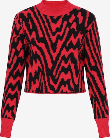 raudona myMo ROCKS Megztinis: priekis