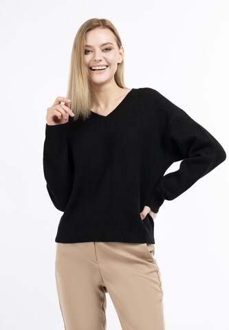 DreiMaster Klassik Pullover 'Zitha' in Schwarz: predná strana