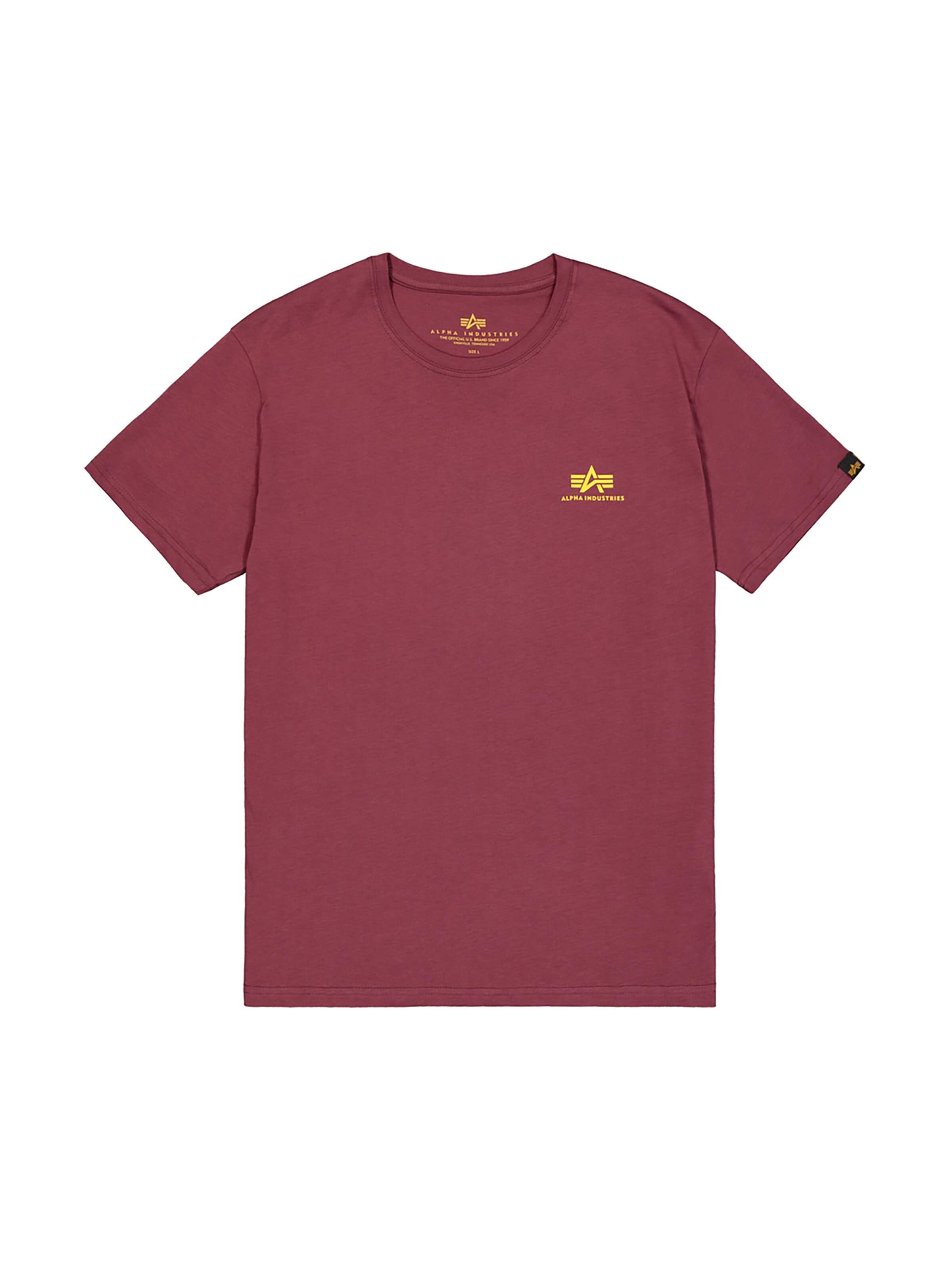 ALPHA INDUSTRIES Regular fit Shirt 'Basic Small Logo' in Red: front