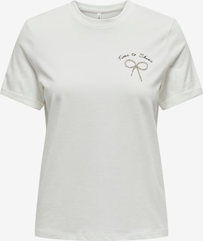 ONLY T-Shirt 'NEO' in schwarz / silber / transparent / weiß, Produktansicht