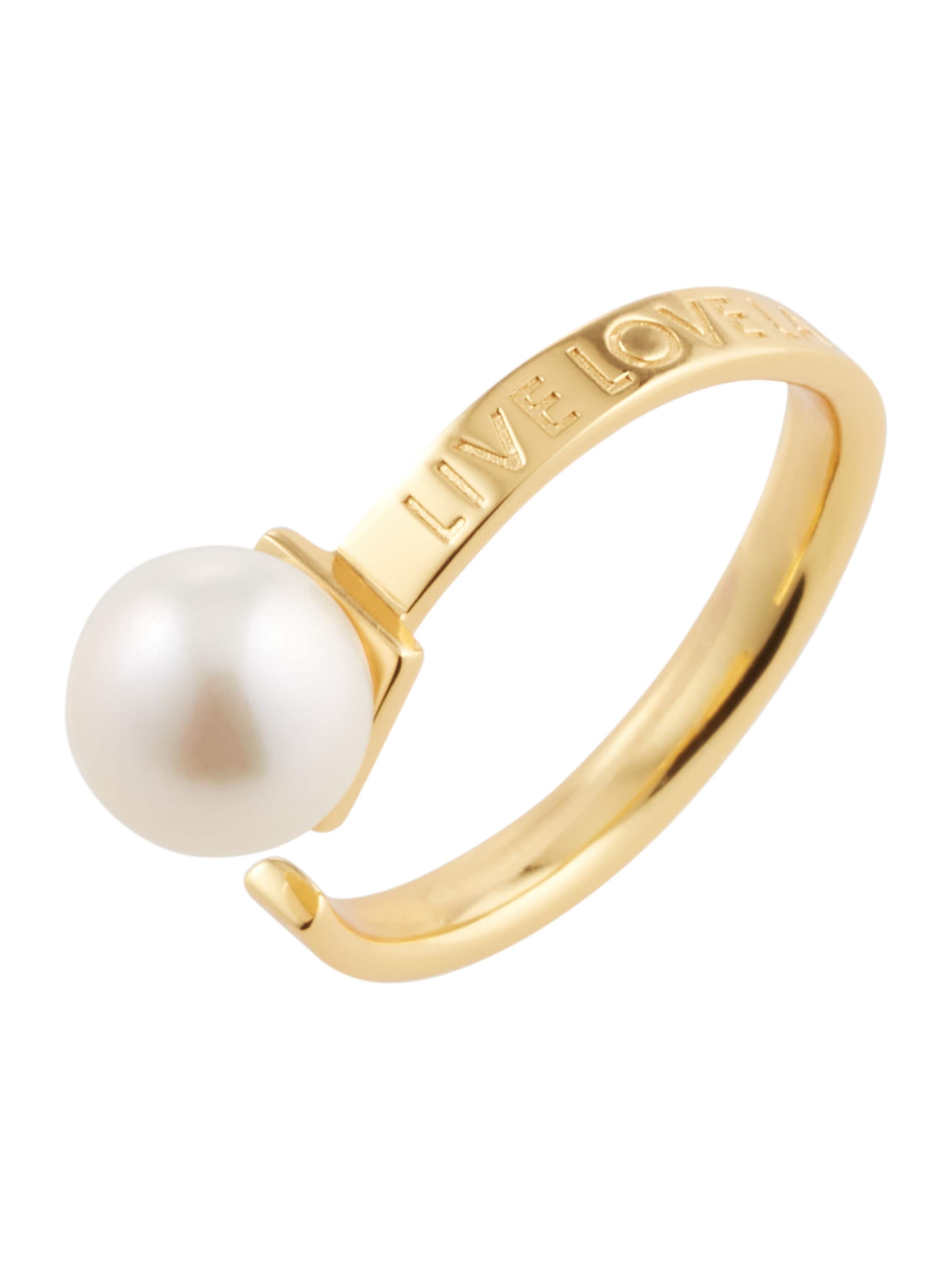 Design Letters Ring i guld: framsida