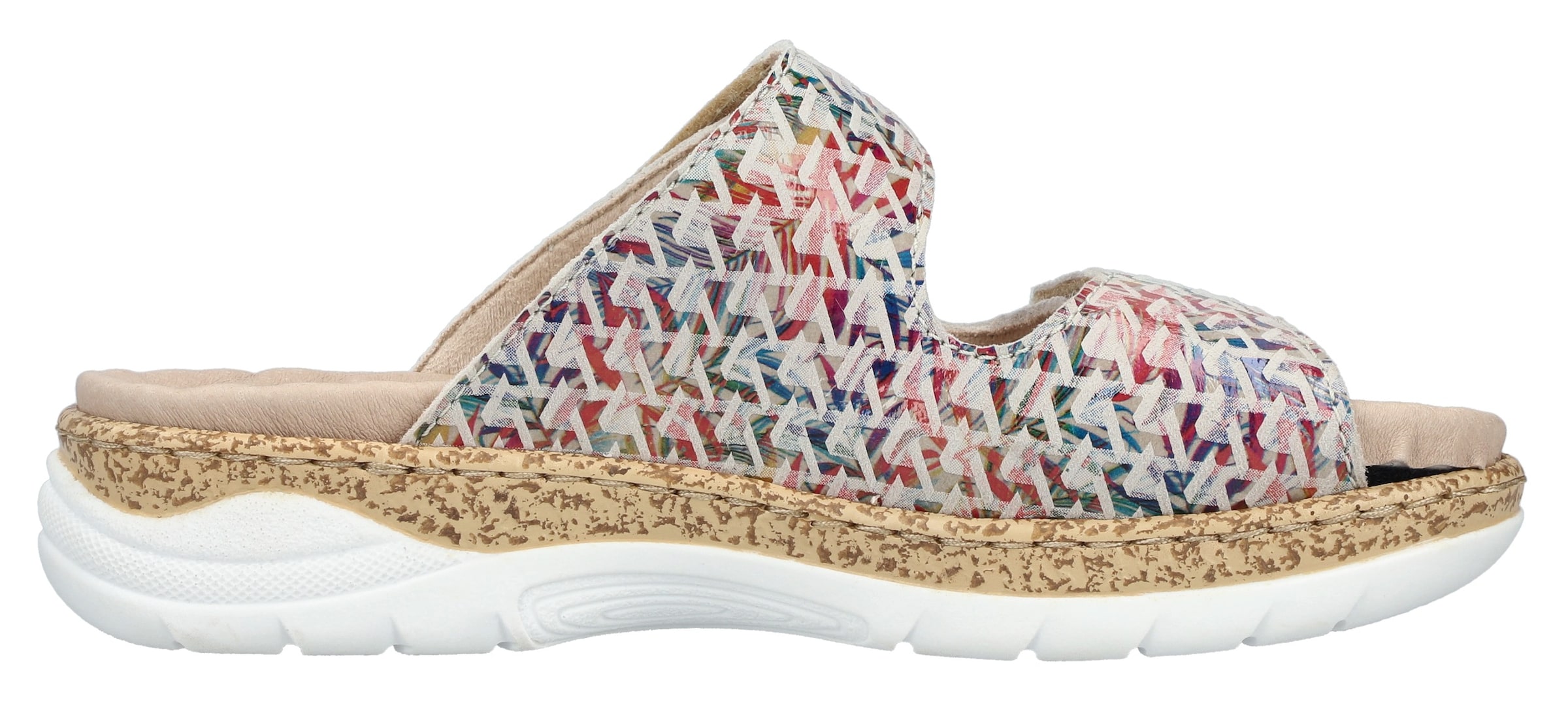 Mule Rieker en mélange de couleurs