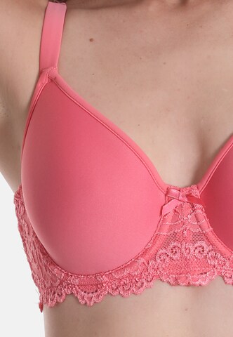 sassa T-shirt Bra 'CLASSIC LACE' in Red