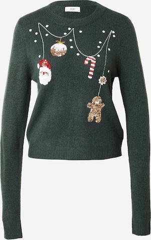 zaļš JDY Džemperis 'JDYSANTA X-MAS': no priekšpuses