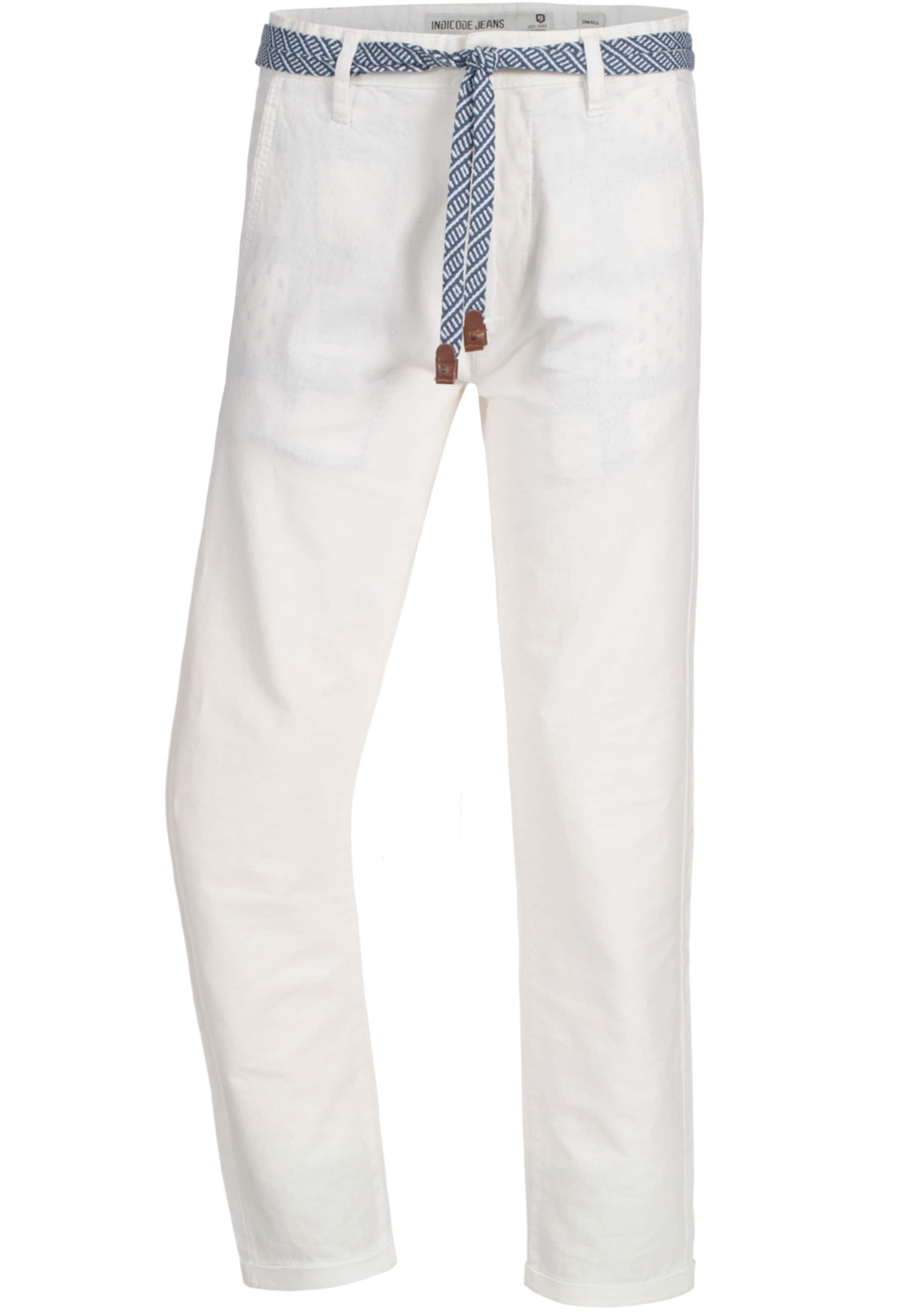 INDICODE JEANS Chino 'Bryne' in Wit: voorkant