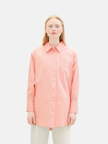 TOM TAILOR DENIM Bluse in Pink: predná strana