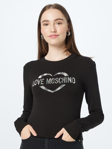 Love Moschino Sweatshirt in Black: front