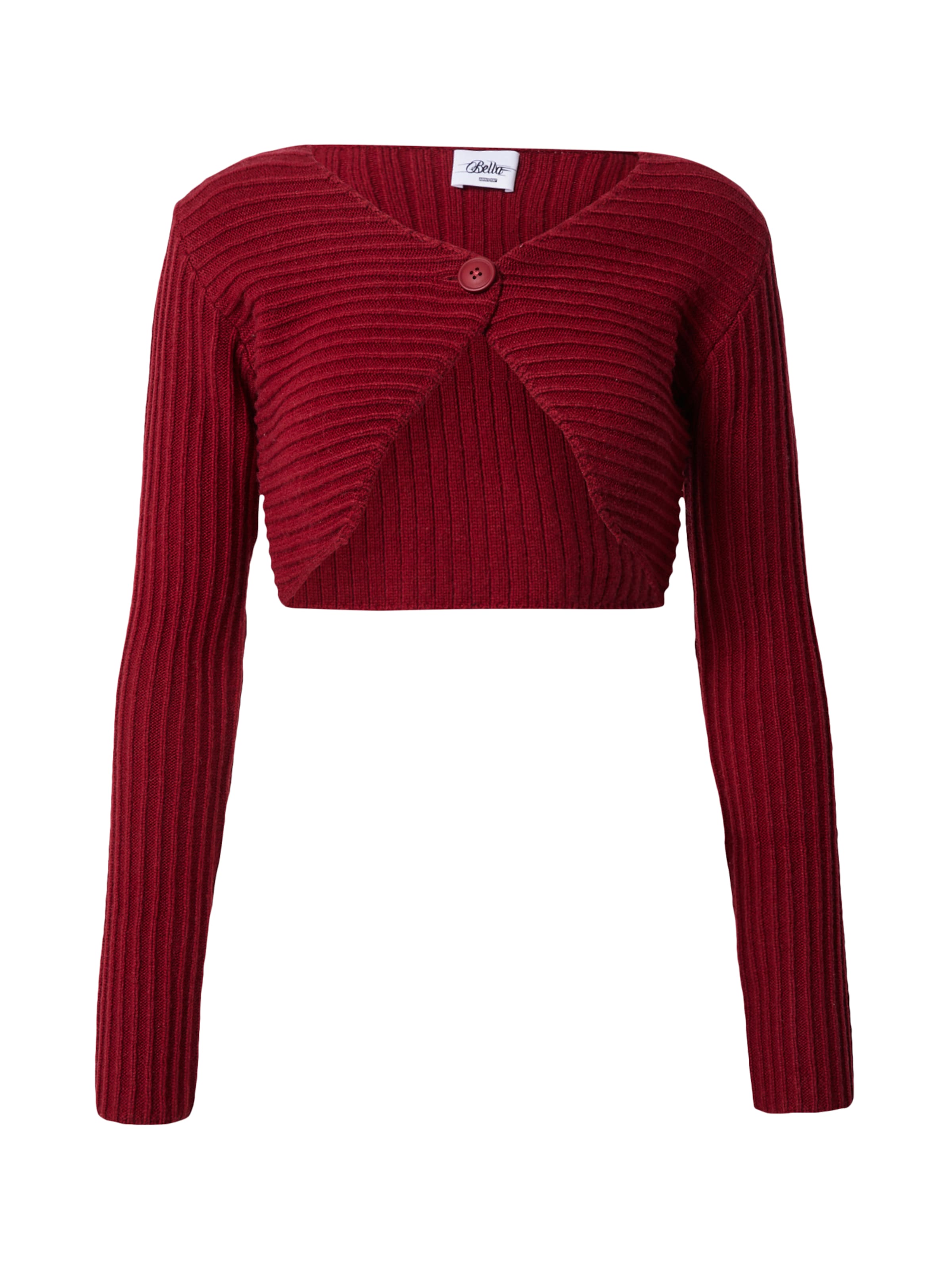 Bella x ABOUT YOU Knit Cardigan 'Lauren' in Dark red, Item view