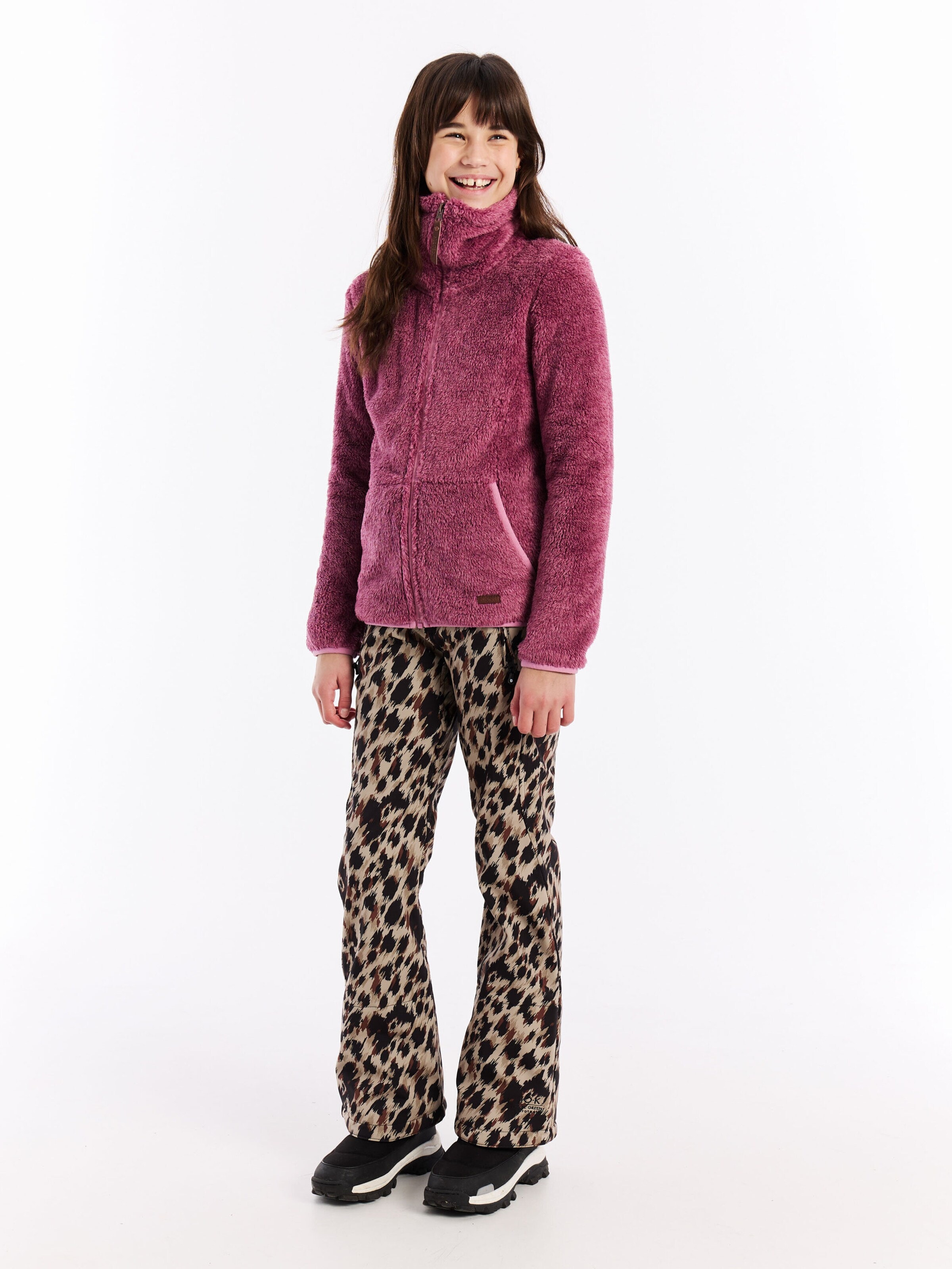 PROTEST Fleece jacket 'Riri JR' in Pink