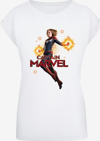 Maglietta 'Captain Marvel - Carol Danvers' di ABSOLUTE CULT in bianco: frontale