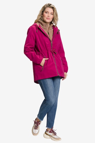 Ulla Popken - Parka meia-estação em rosa