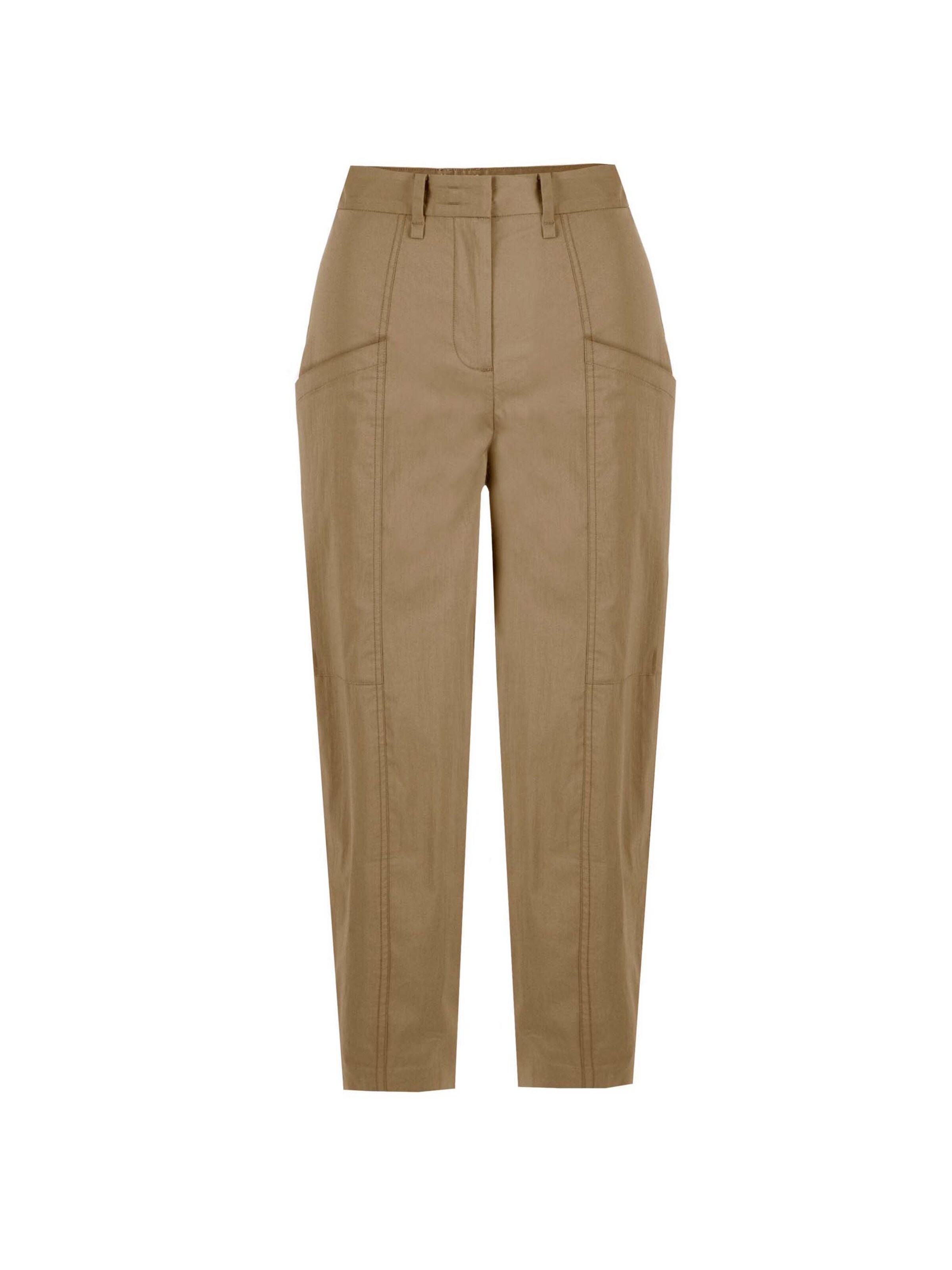 BOMBOOGIE Tapered Broek in Beige: voorkant