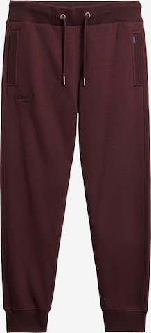 Effilé Pantalon 'Essential' Superdry en rouge : devant