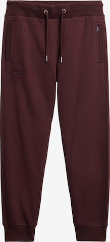 Superdry Tapered Pants 'Essential' in Red: front