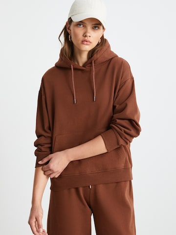Sweat-shirt Grimelange en marron : devant