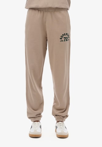 Superdry Tapered Παντελόνι 'Essentials' σε γκρι: μπροστά