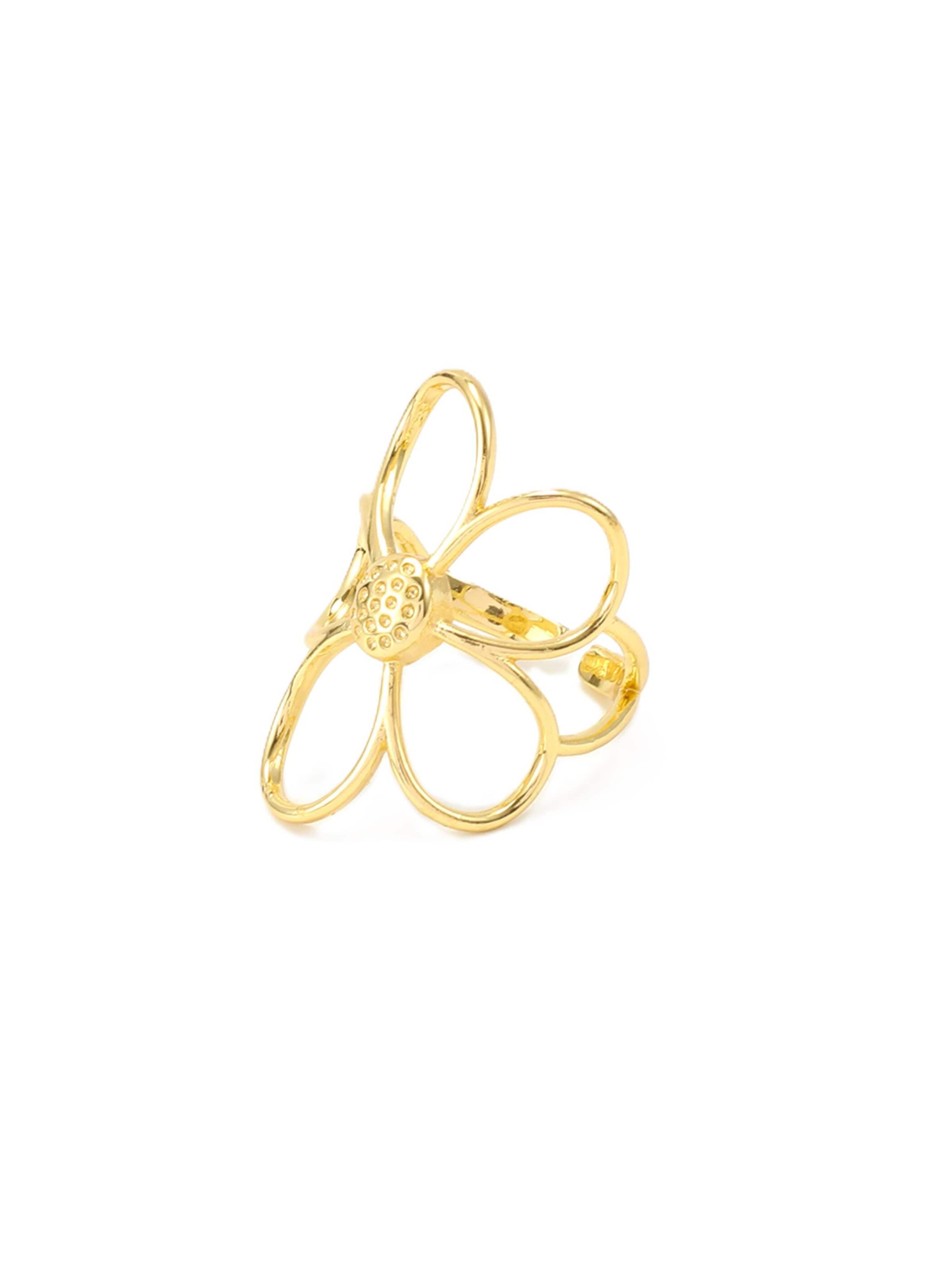 timi of sweden Ring 'LUCKY' in Goud: voorkant