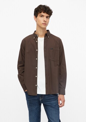 s.Oliver Regular fit Button Up Shirt in Brown: front