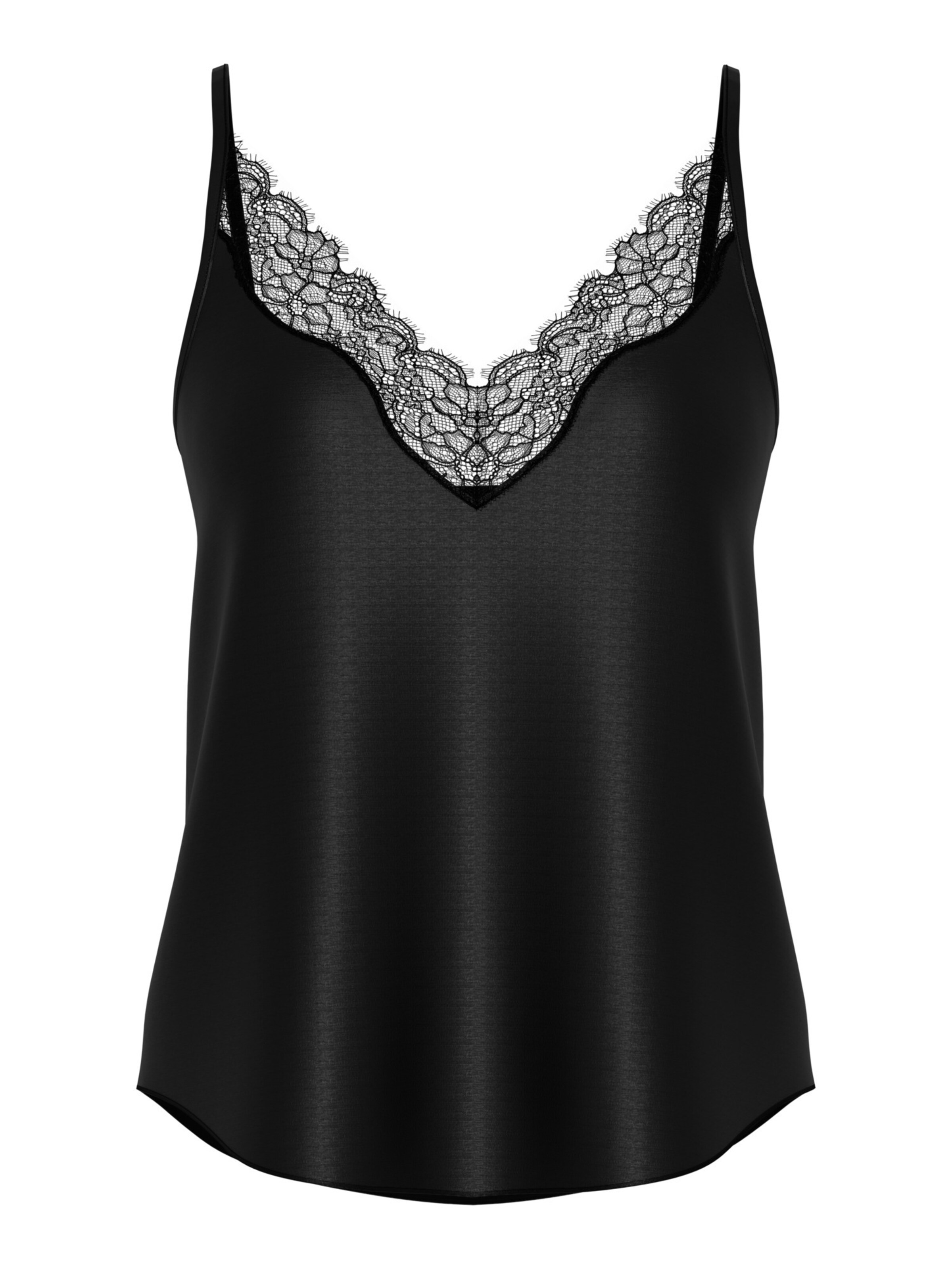 Mey Top 'Pure Shine Lace' in Schwarz: Vorderseite