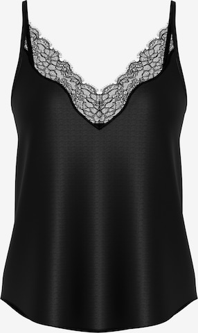 Mey Top 'Pure Shine Lace' in Zwart: voorkant