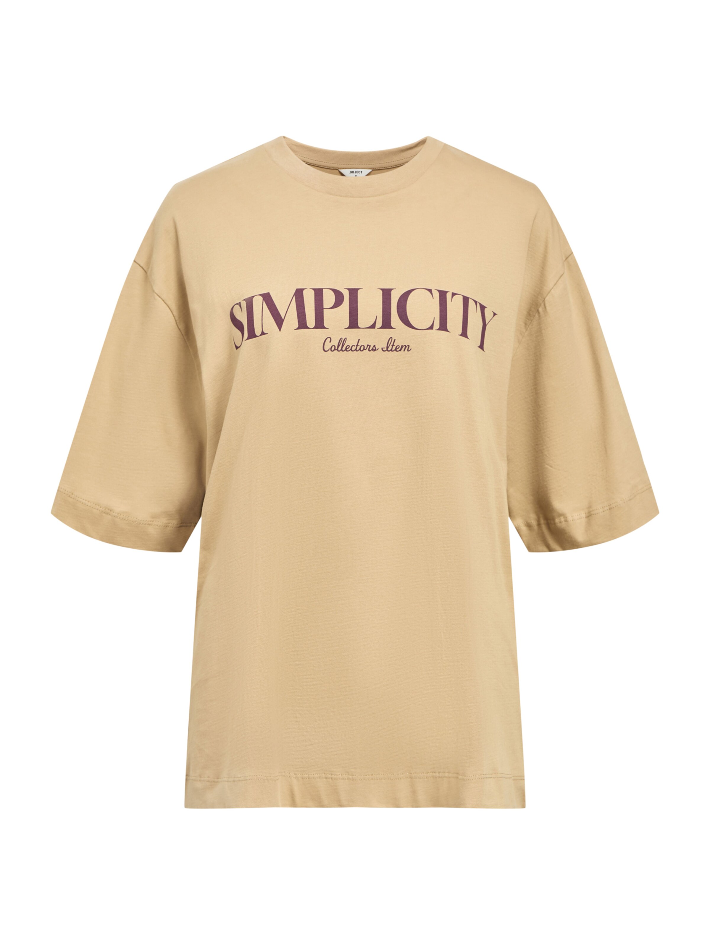 OBJECT Shirt 'OBJELISE' in Beige: voorkant