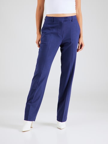 UNITED COLORS OF BENETTON Regular Trousers with creases in Blue: front