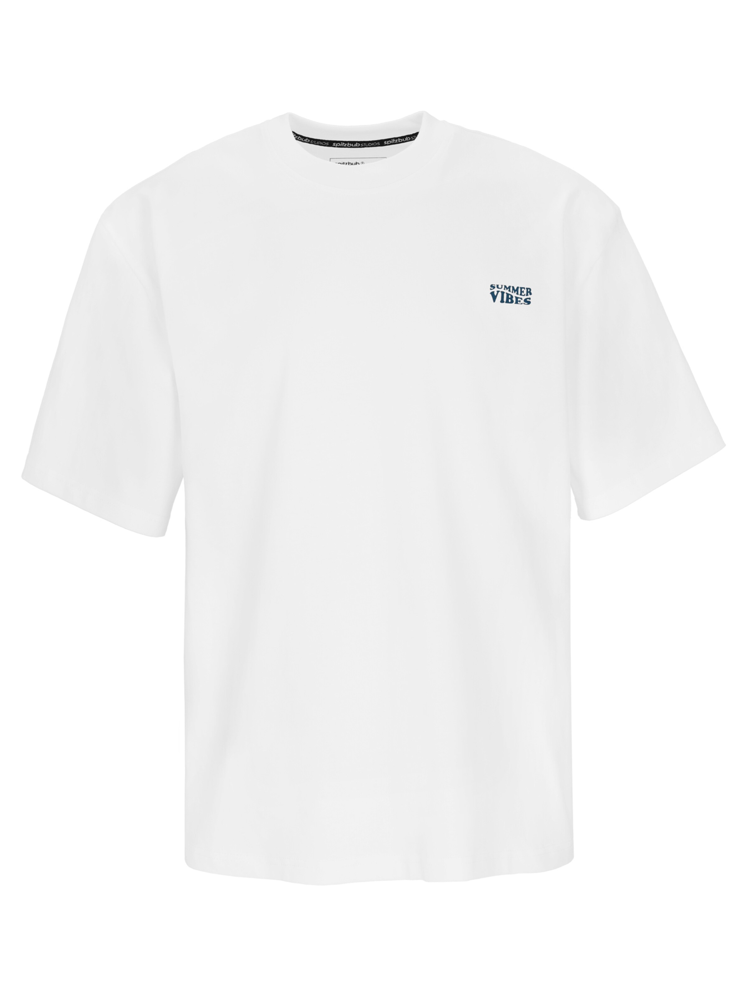 SPITZBUB Shirt 'Summer vibes' in White: front
