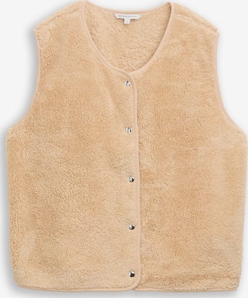 Gilet TOM TAILOR DENIM en marron : devant