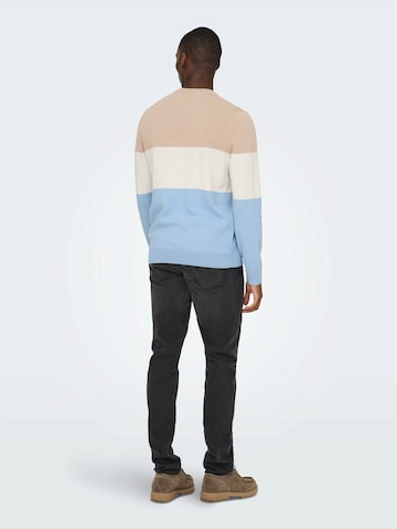 Only & Sons Sweater 'ONSREX' in Blue