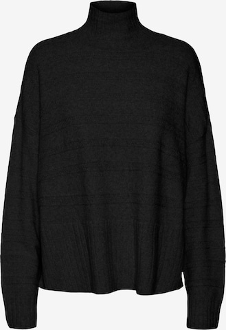 VERO MODA Sweter oversize 'DOFFY' w kolorze czarny: przód